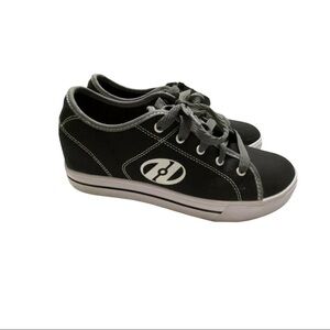 Heelys Mens Canvas Low Top Black Skate Wheeled Shoes Sneakers HES10459 S…